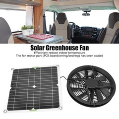 Solar Panel Fan Kit 10in 100W Waterproof Solar Panel Round Ventilation OKCZ