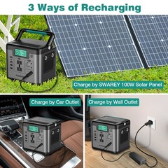 SWAREY S500 PRO Power bank, Portable 518Wh Lithium Battery Solar Power Station