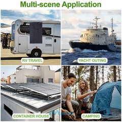 Kit de panel solar de 200W 400W, cargador de batería de 12 V, para autocaravana