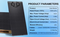 Flexible 400W Mono Solar Panel 12V/24V/48V Power Camping Home RV Battery Charge