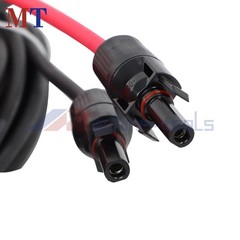 4mm² 20M Solar Extension Wire Red+Black with M4 Plug Kit