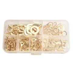 Cable Wire Connector Bare Terminal Brass Material Different Sizes Golden Color