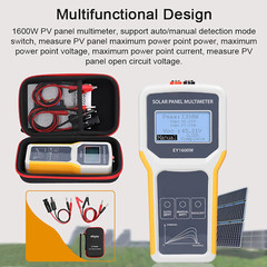 Solar DC/AC Power Meter Solar Panel Tester 1600W Photovoltaic Panel Multimeter M