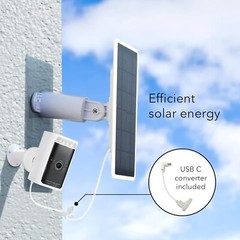 Wasserstein Solar Panel Compatible with Wyze Cam Outdoor/Battery Cam Pro- 2 Pack