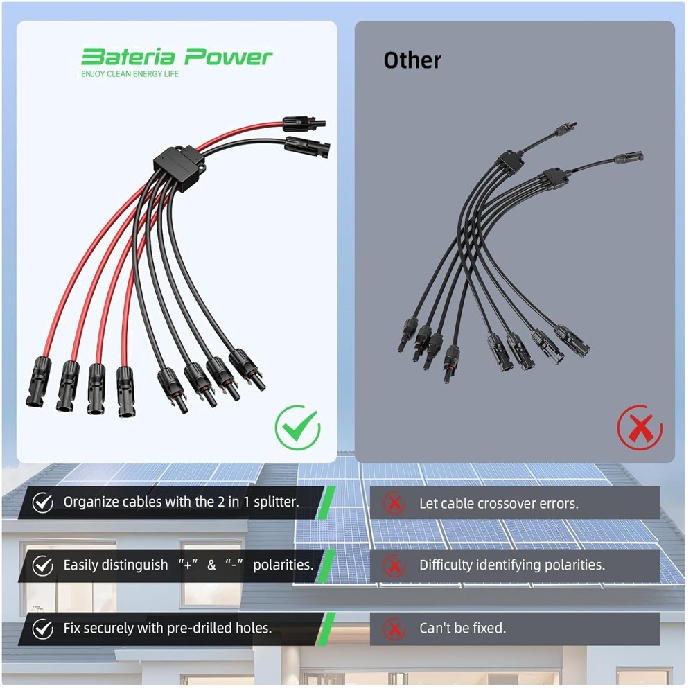 Solar Panel Y Connector Cable 30A Pair