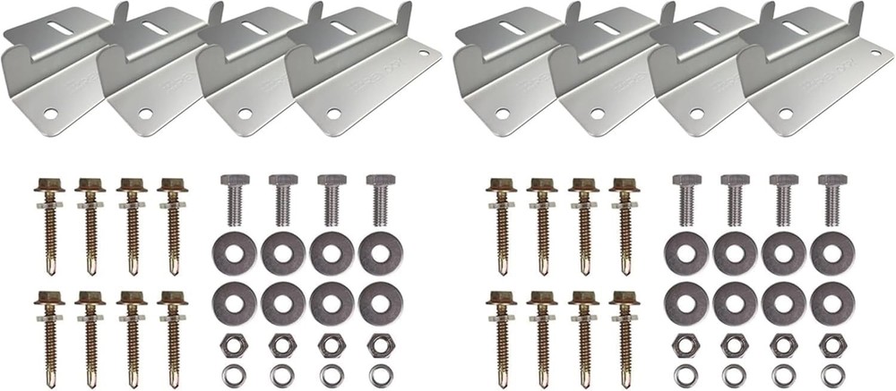 Renogy Solar Panel Z Bracket Mount Kit 2 Sets RV Boat Trailer