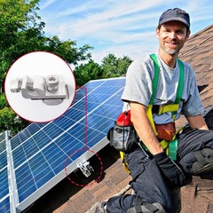 8 Pack Solar Panel Solar Panel Clamps Bonding Lug Solar Grounding Clip Mounti…
