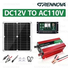 Grennova Complete Solar System Kit 30W Panel 1000W Inverter 60A MPPT Controller