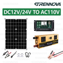 Grennova 2200W Portable Solar Kit 60A MPPT Dual Voltage Off-Grid Home Camper