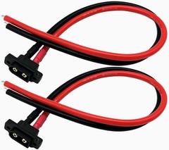 XT60 Male Pigtail Cable Panel Mount Connector 30cm 12AWG 2PCS