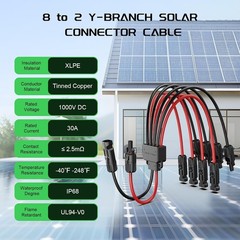 Solar Panel Y Connector Cable 30A Pair