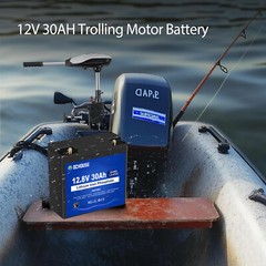 12V 30Ah LiFePO4 Lithium Battery BMS Deep Cycles Fish Finder Trolling Motor Boat