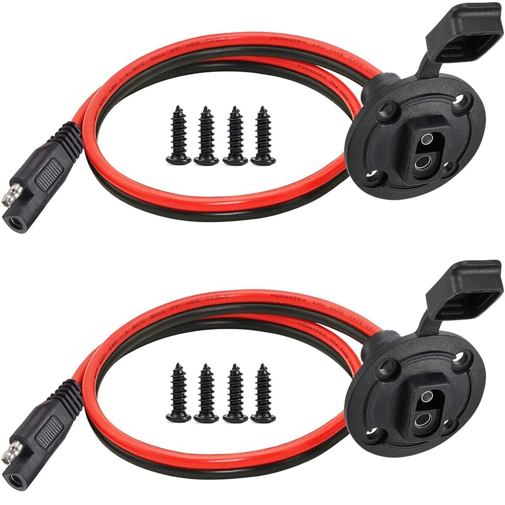 12AWG SAE Power Socket, Weatherproof Socket Sidewall Port,Quick Disconnect Wi…