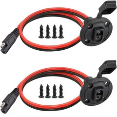 12AWG SAE Power Socket, Weatherproof Socket Sidewall Port,Quick Disconnect Wi…