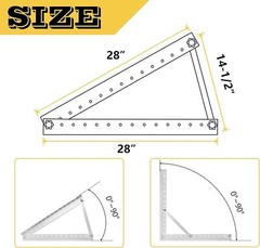 2PCS X Adjustable Solar Panel RV Tilt Mounting Rack Bracket Rooftop Flat Surface