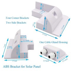Solar Panel Mounting Brackets ABS Corner Bracket Kit 7PCS, Drill-Free Widely …