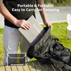 40W Portable Solar Panel Camping USB Type C 3-Ports Solar Charger Foldable