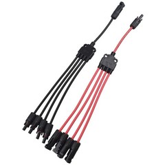 2Pcs Y Branch Solar Connector 30A 1000V PV Panel Cable Wire Parallel Adapter