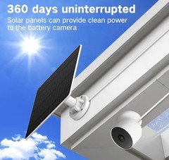 2 Pack 5W Solar Panel for Google Nest Cam Outdoor or Indoor, Battery NEW