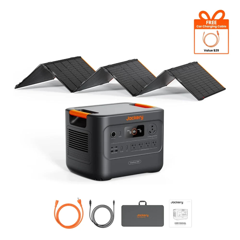 Jackery HomePower 3000 3072Wh Power Station with SolarSaga 500W Solar Panel