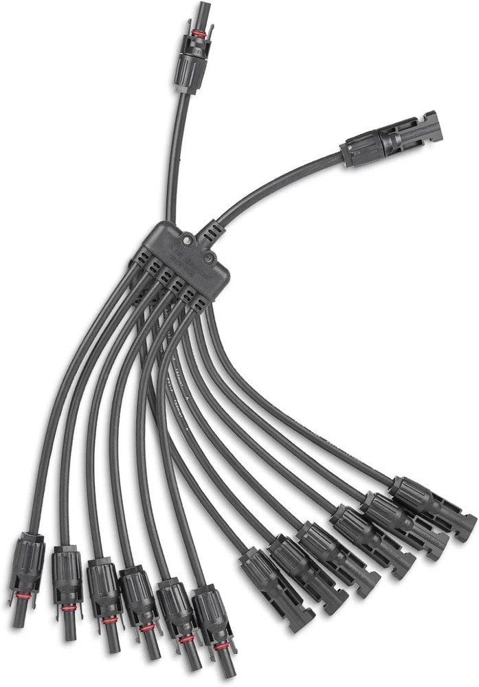 Solar Panel Connector 6 to 1 Solar Y Branch Solar Panel Splitter 6Way Solar P…
