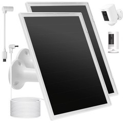 Solar Panel Charger for Ring Camera, Compatible with Ri ng Stick Up Cam, Stic…