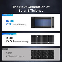 Renogy N-Type 400 Watt Solar Panel, 2Pcs 200W Solar Panels for 12V/24V Systems 2