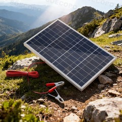 100W Portable Solar Panel with Battery Clips with 30A/60A/100A Controller to Dir