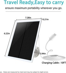 360-Degree Adjustable Solar Panel Charger for Arlo Essential/Spotlight Cameras