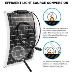 20000W Peak Solar System Kit 2pcs Flexible Panel DC12V/24V AC110V 220V Inverte