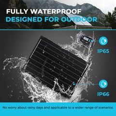 Renogy 100 Watt 12 Volt Monocrystalline Foldable Solar Suitcase w/o Controller