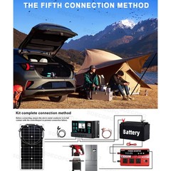 15000W Peak Solar System Kit 12V/24V To 110V 220V Inverter Generator for Camp