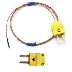 3PCS Pack K-Type Thermocouple Oxygen-free Copper Glass Fiber Nylon Material