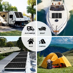 High-Efficiency 200W Flexible Solar Panel for RV,Tent,Boat,Off-Grid Solar Power