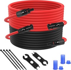 20FT 10 AWG Solar Panel Extension Cable for RVs, Boats and PV Systems