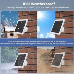Solar Panel for Ring Camera 2Nd Generation 2 Pack 5W Solar Panel with 10FT/3M