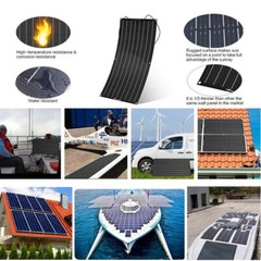 Flexible Solar Panel Kit with 20A Controller 12V Off Grid RV Boat Battery 240W
