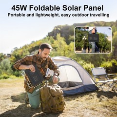 60W 45W folding Solar Panel USB TYPE-C DC for Android phone tablet ipad Camera