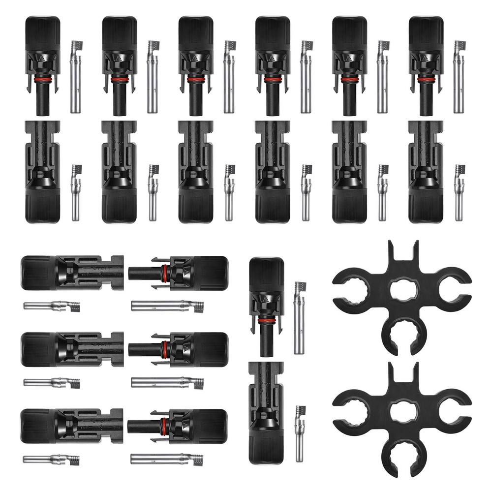 NEW 10Pcs Solar Cable Connectors 4mm-6mm 30A Waterproof Solar Panel Wire Joiners