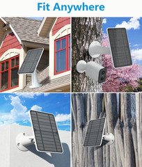 Solar Panel Charger for Eufycam 3/3C/2C Pro, 5W USB-C Solar Panel 4Pack