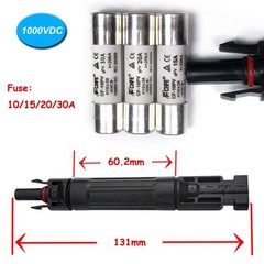 Solar Panel Cable Connector 10a 15a 20a 30a Inline Fuse Holder 10x38mm Solar Wir
