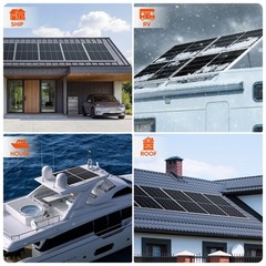 300W-1800W Mono Solar Panel 10BB 12V N-Type 26.5% Charging RV Camping Home Boat