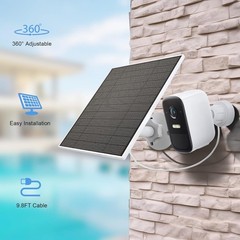 Solar Panel for Eufy Outdoor Camera, 5W Solar Panel Charger Compatible with Eufy