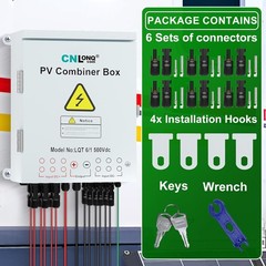 Efficient Solar PV Combiner Box 6 Strings DC500V with Easy Plug-and-Play Setup