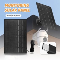 10W 5V Waterproof Solar Panel USB C For Security Camera 360°Adjustable Mounting