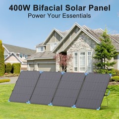 400W 220W Portable Solar Panels Bifacial for Ecoflow Jackery Anker Power Station