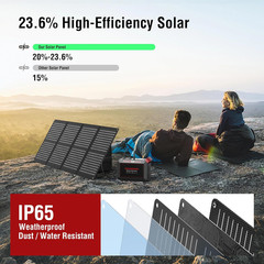 237Wh Solar Generator with Solar Panel Included Portable Power Station 300W Pure