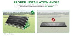 100 Watt Bifacial Solar Panel 12V Home PV Power Off-Grid RV Camper System Carava