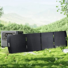 200W Portable Solar Panel, 22V Foldable Solar Panel IP65 Waterproof, Upgraded