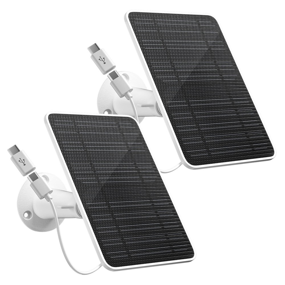 Solar Panel for Security Camera, 5W Solar Panel Charger Compatible with Eufyc…